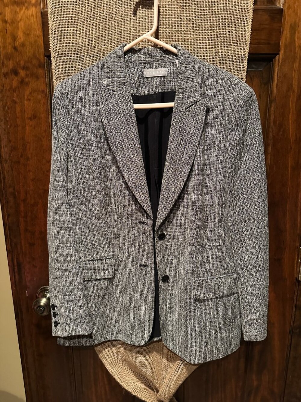 KATE Hill Black & Off White Blazer ~ Size 14